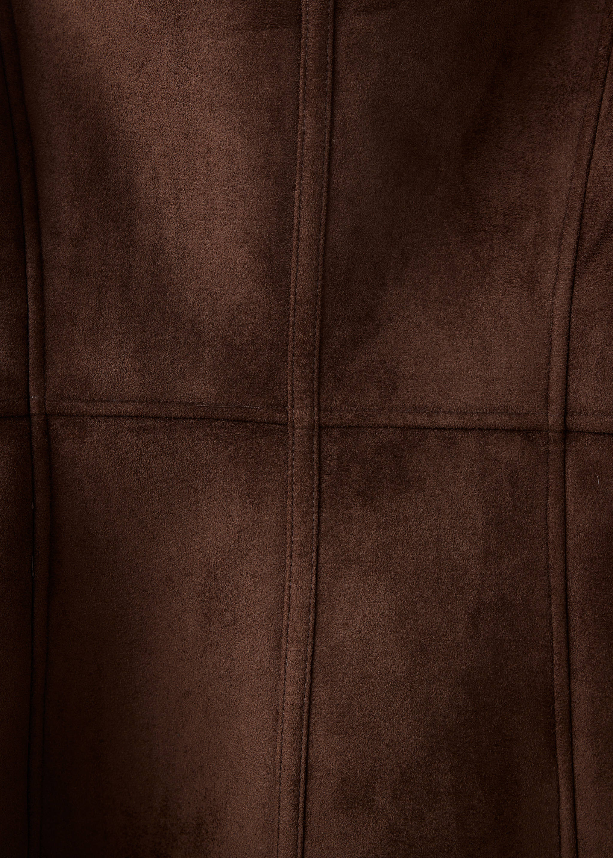 Manteau cintré avec finitions effet fourrure - Détail de l'article 0