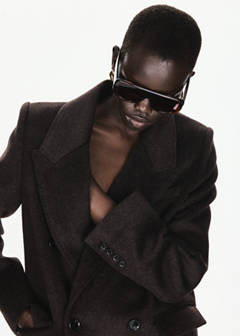 Wool-blend coat with lapels — Chocolate 4