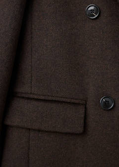 Wool-blend coat with lapels — Chocolate 8