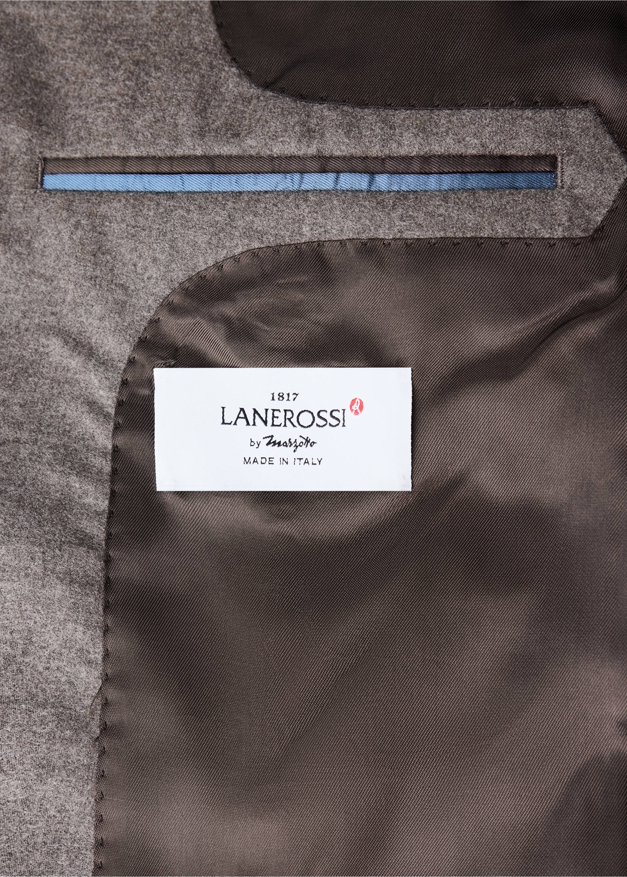 Slim-fit double-breasted wool blazer - Details of the article 0, Beige. Ref: 37028286-00.