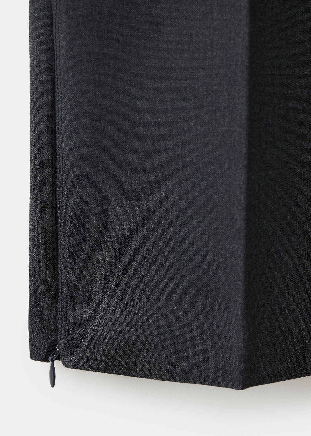 Tailored trousers with slit hem — Grey