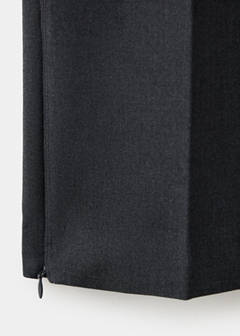 Tailored trousers with slit hem — Grey 7