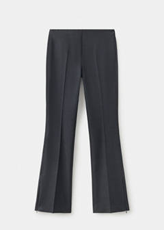 Tailored trousers with slit hem — Grey 5