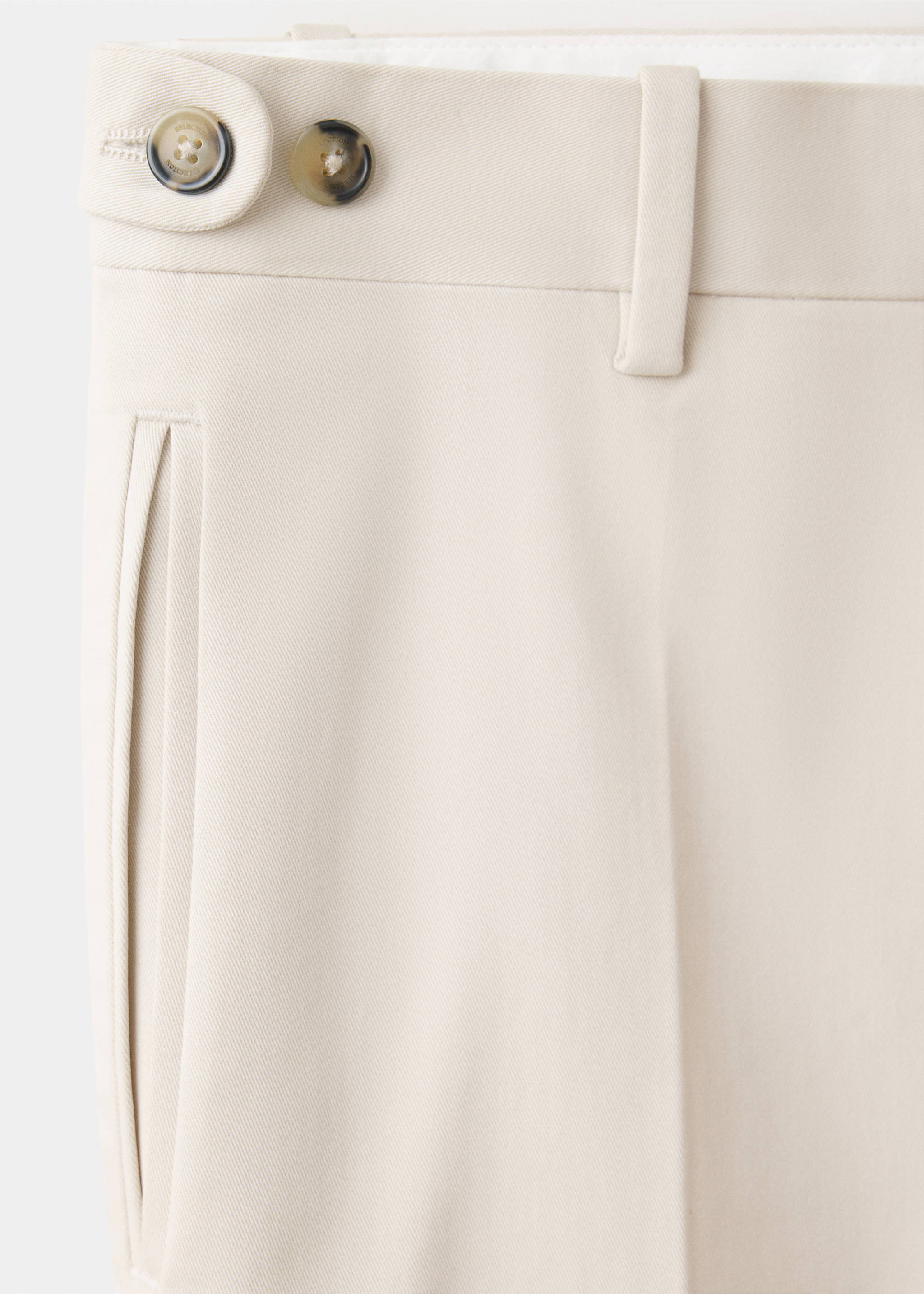 Pantalón algodón slim fit - Detalle del artículo 0, Beige. Ref: 37028631-00.