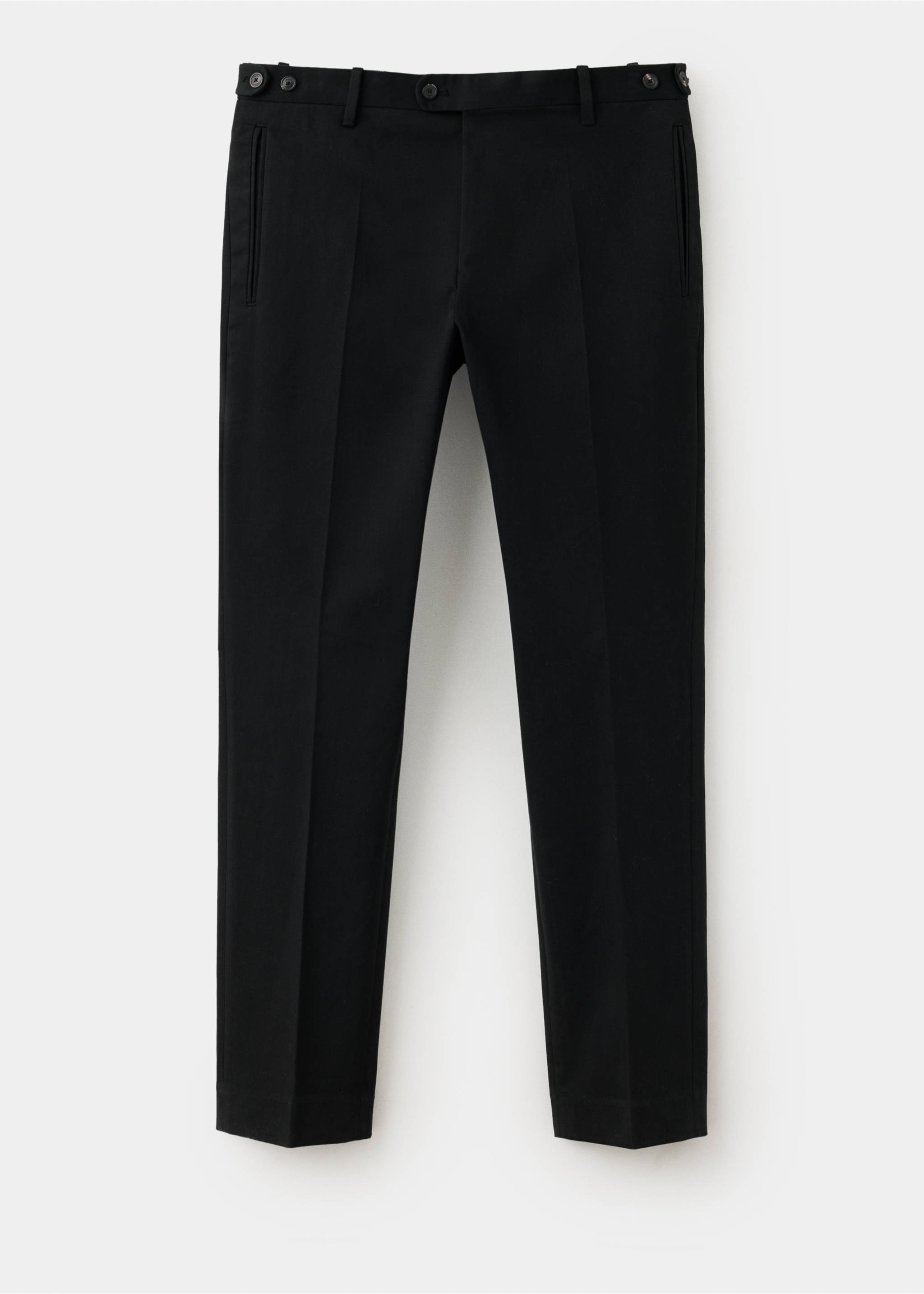 Pantalon coton slim-fit - Article sans modèle, Noir. Ref: 37028631-00.