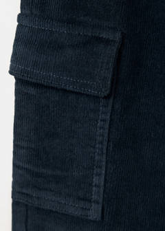 Corduroy cargo trousers — Navy 4