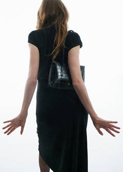 Strappy button-front dress — Black 3