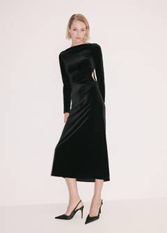 Cut-out velvet dress — Black 2