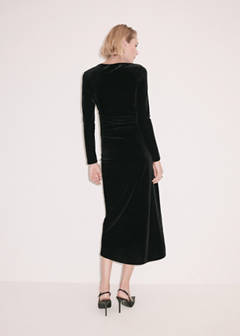Cut-out velvet dress — Black 3
