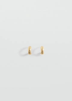 Textured hoop earrings — Gold 1