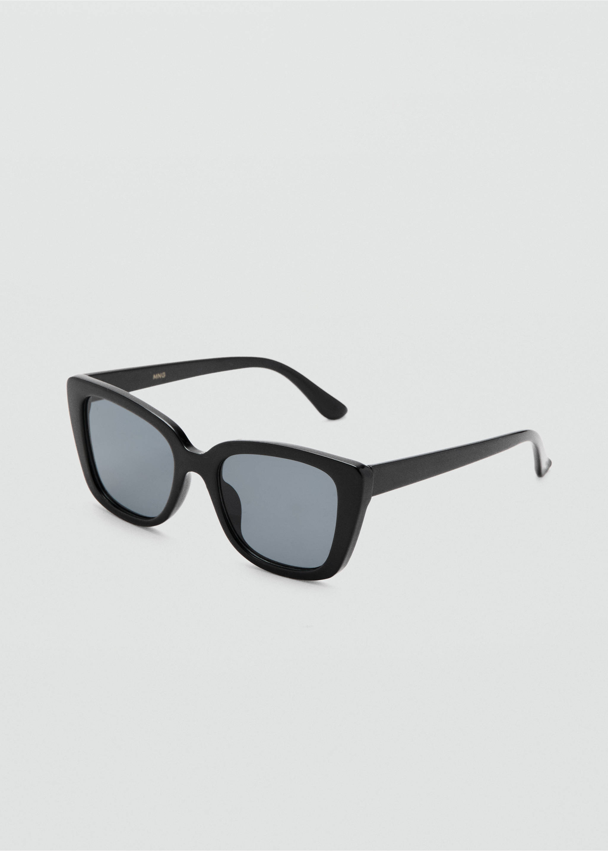 Sonnenbrille mit viereckiger Brillenfassung - Mittlere Ansicht, Schwarz. Ref: 37031329-00.