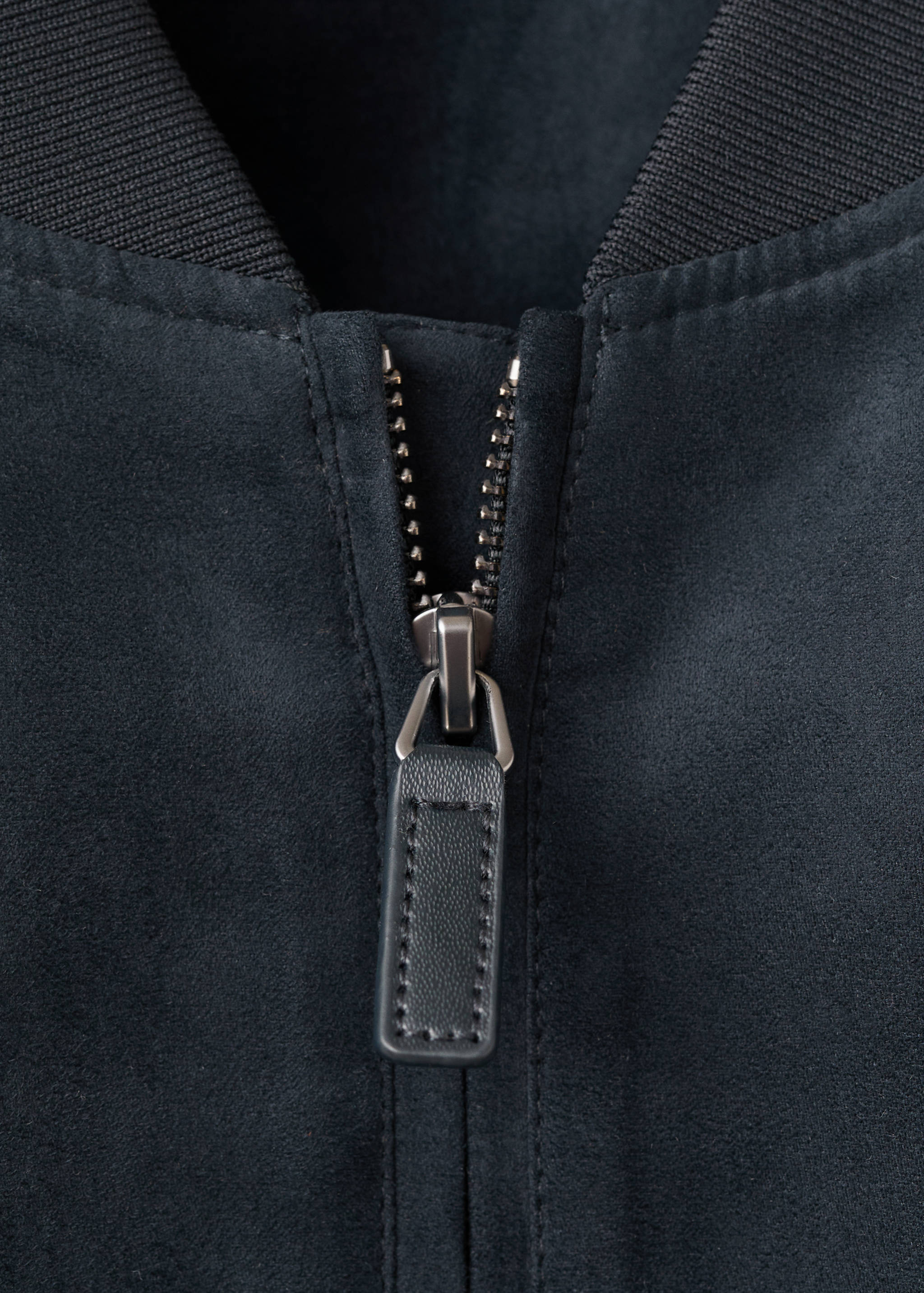 Suede-effect bomber jacket - Details of the article 8