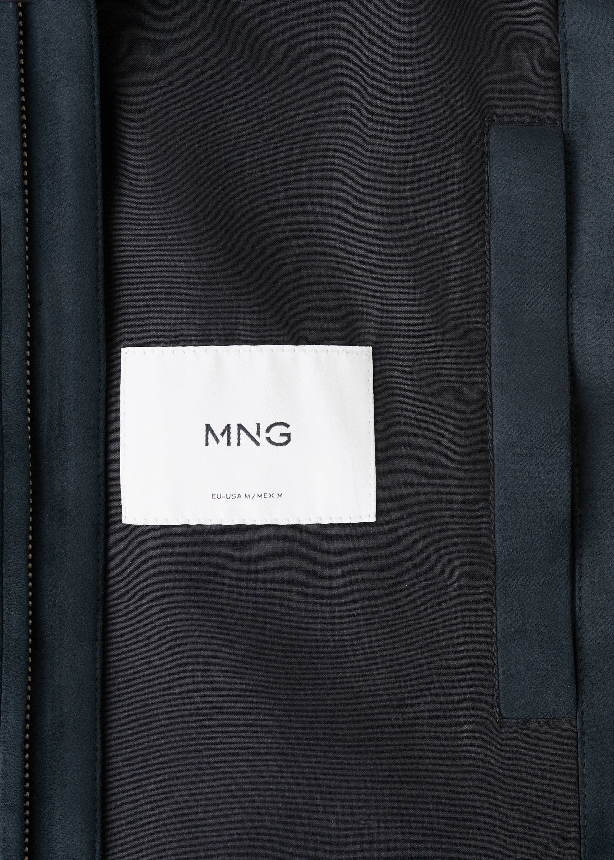 Suede-effect bomber jacket - Details of the article 0