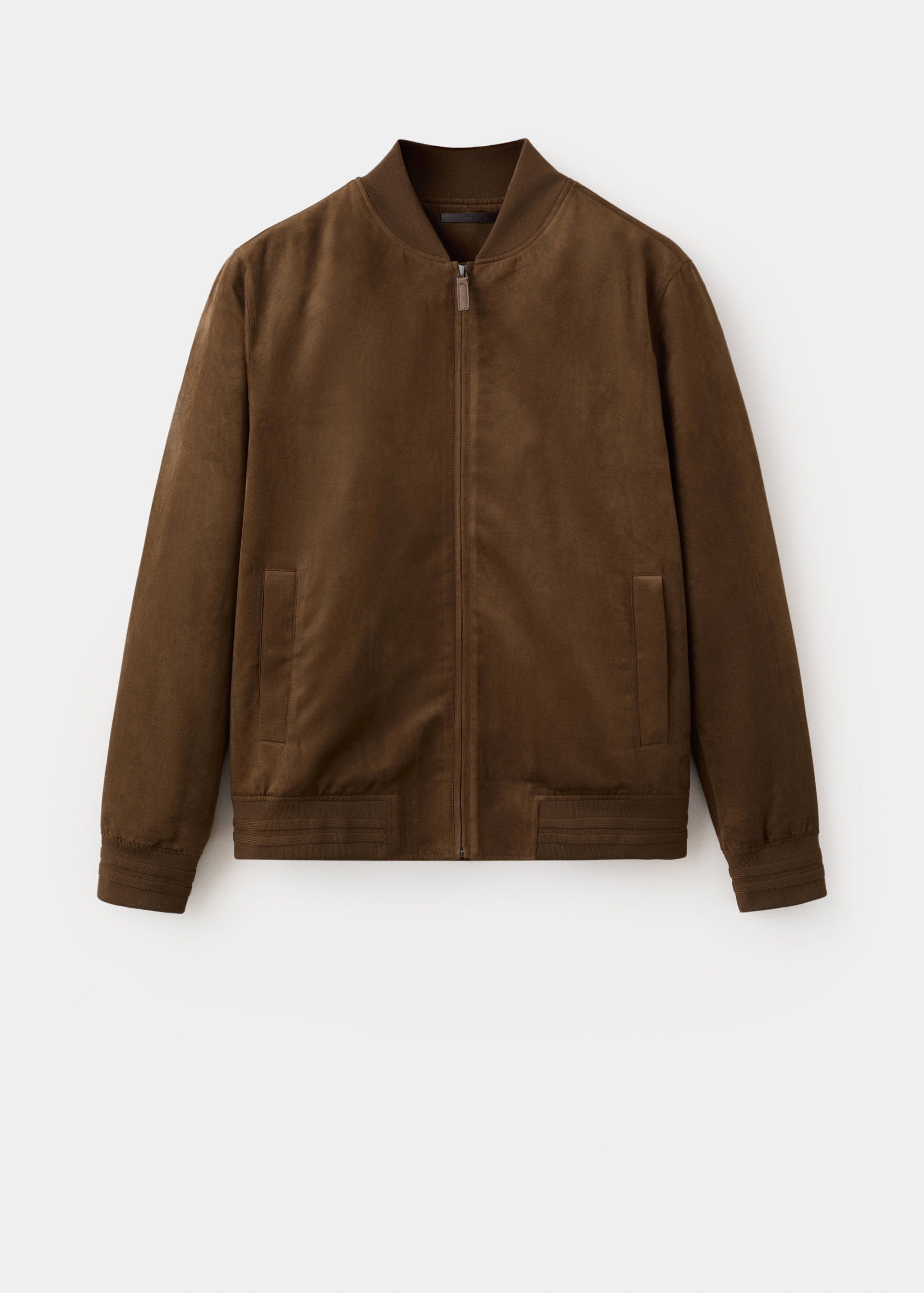 Suede-effect bomber jacket - Article without model