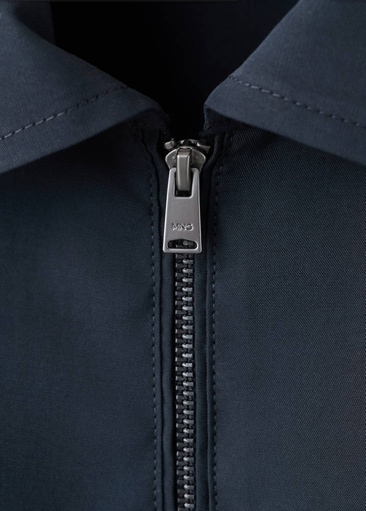 Modal zip jacket — Navy