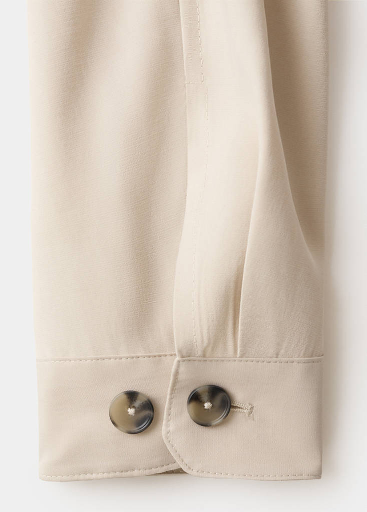 Regular fit modal jacket with pockets — Ivory White