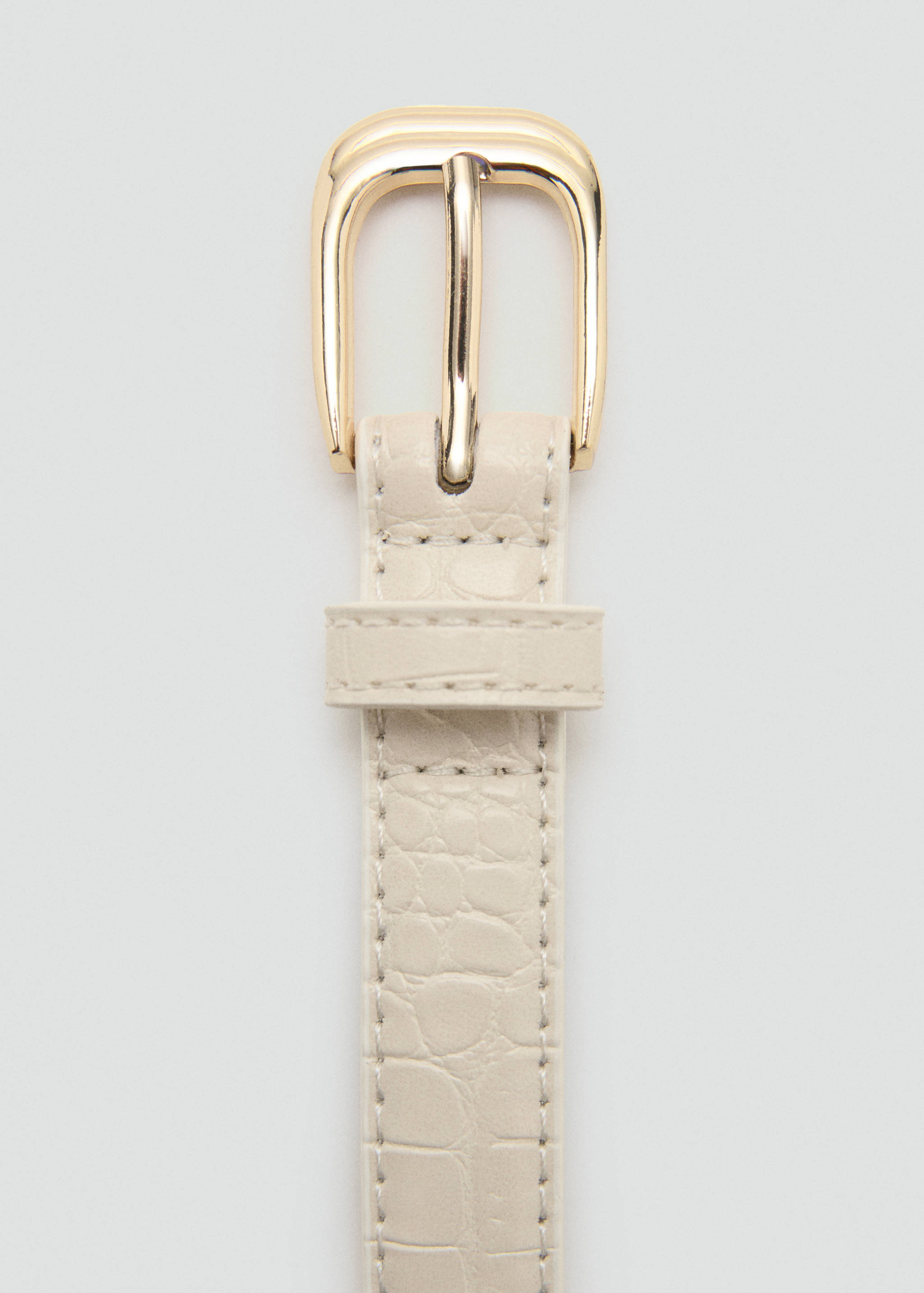 Thin faux crocodile leather belt - Details of the article 1