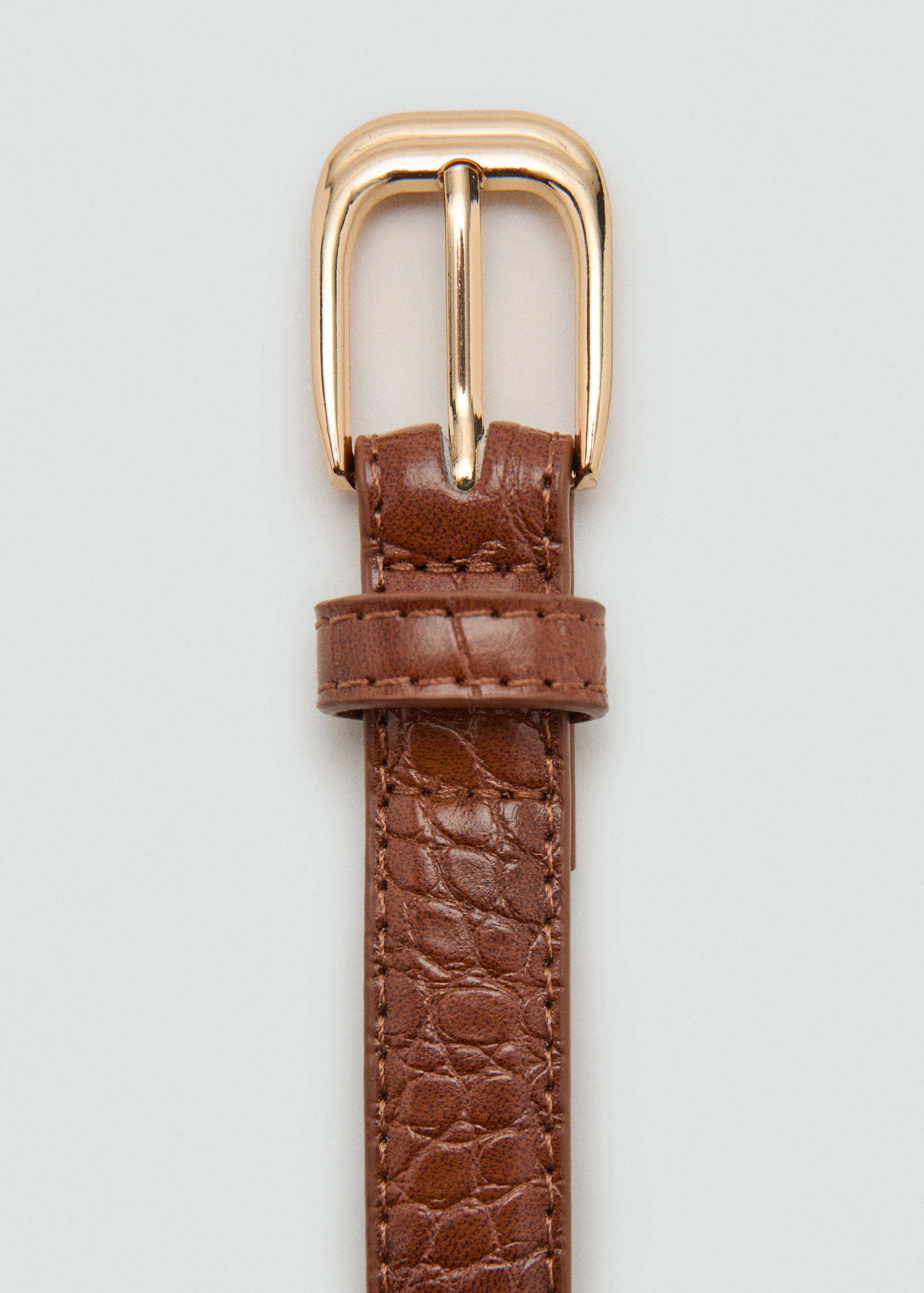 Thin faux crocodile leather belt - Details of the article 1