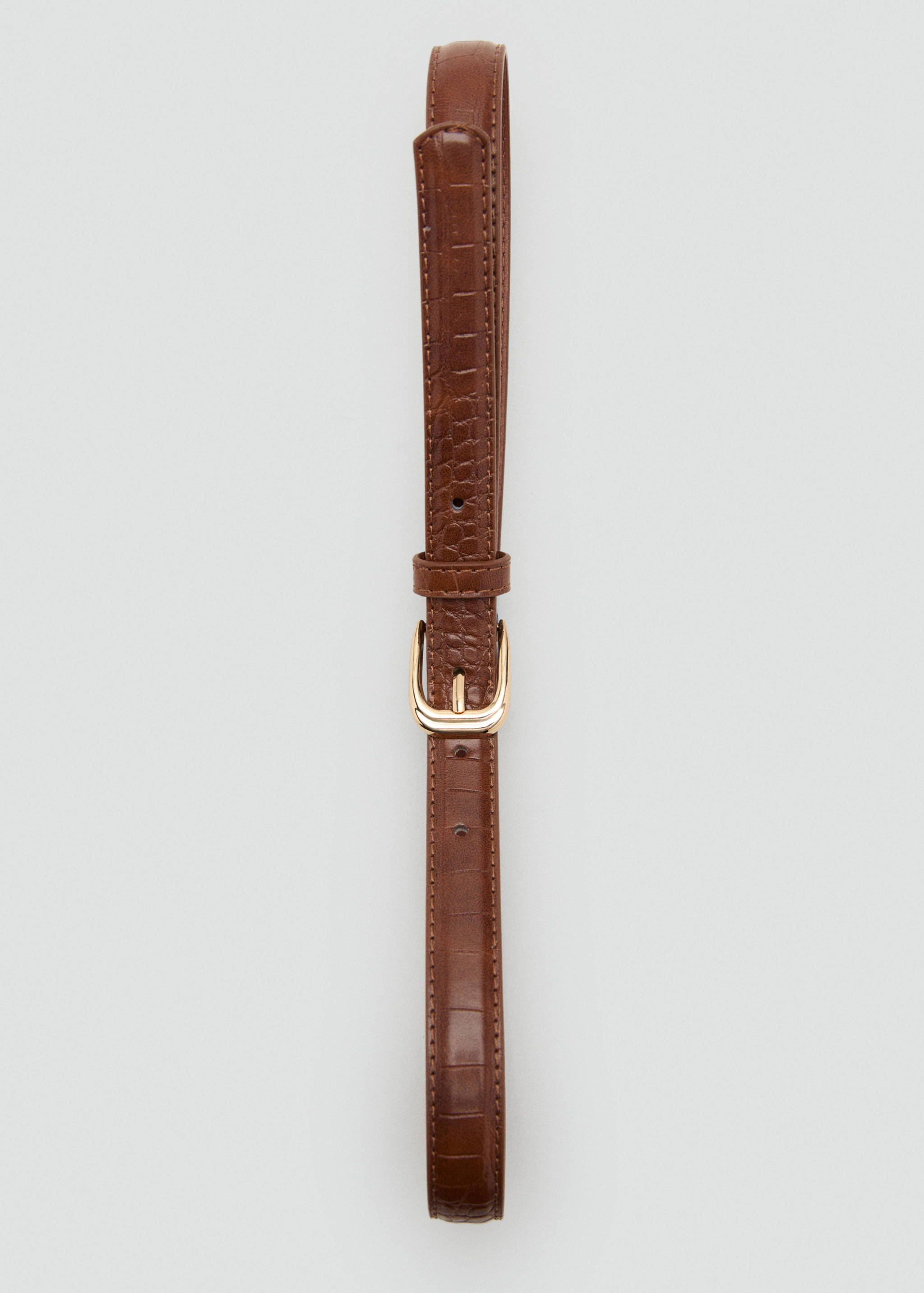 Thin faux crocodile leather belt - Details of the article 2