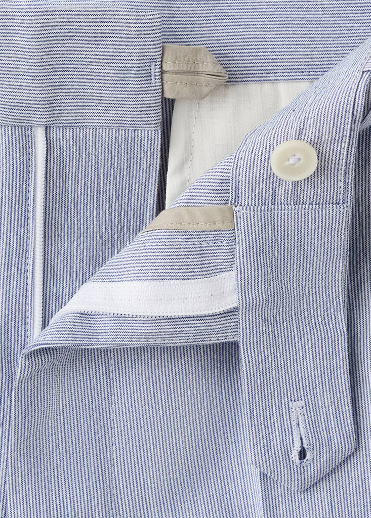 Slim fit cotton blend Bermuda shorts — Sky Blue