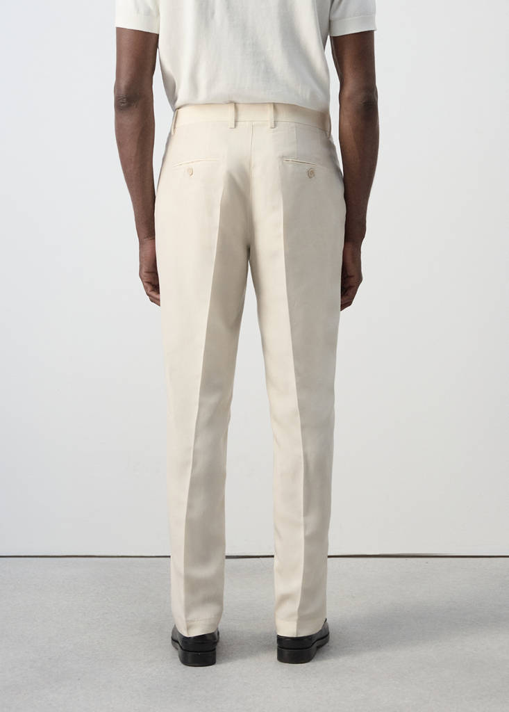 Regular fit trousers in a lyocell-linen blend - thumbnail 4
