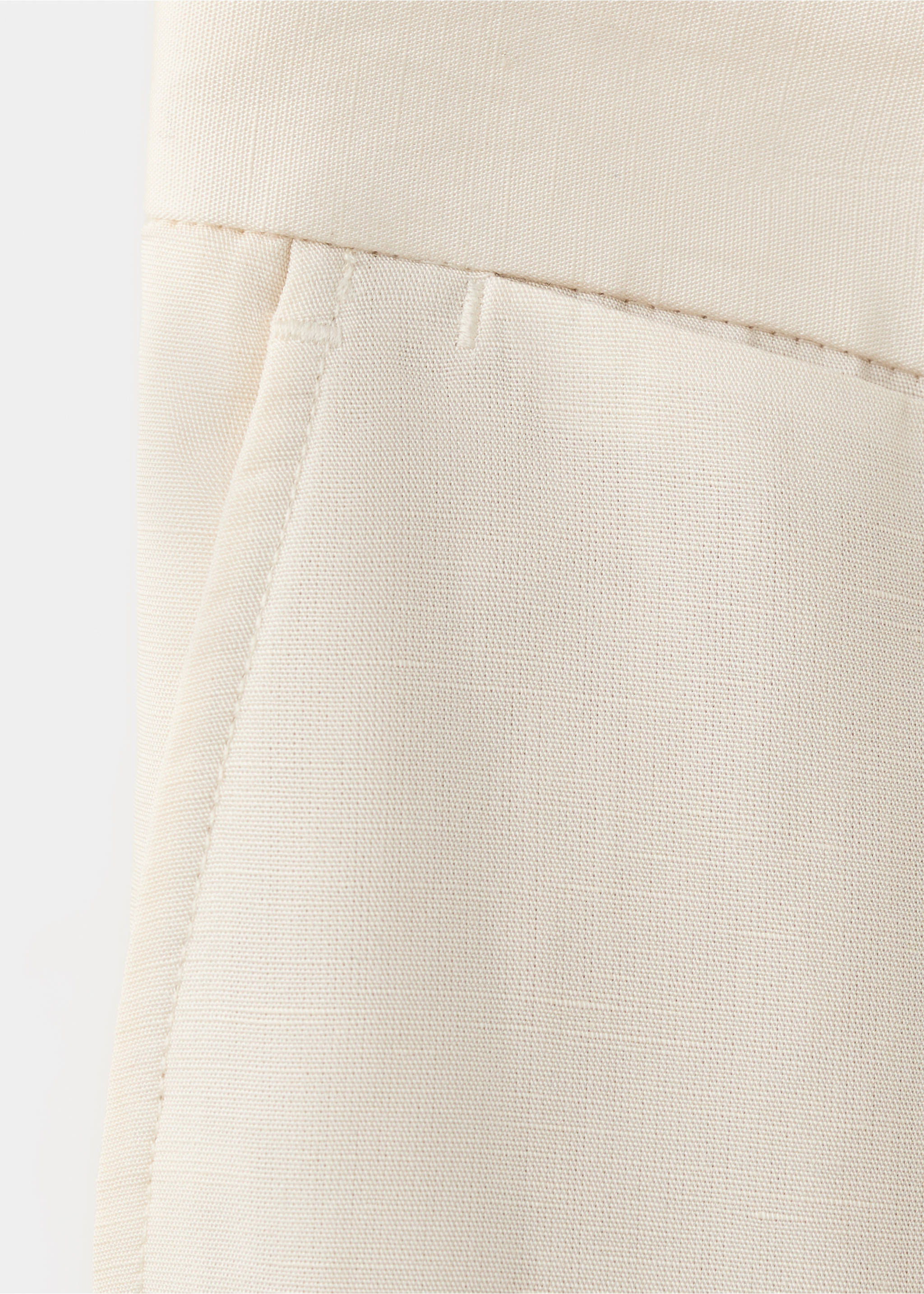 Regular fit trousers in a lyocell-linen blend - Reverse of the article, Ivory White. Ref: 37031338-00.