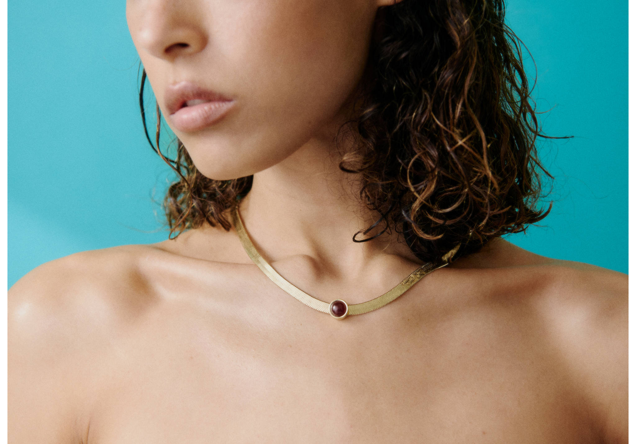 Combined chain necklace - Panoramic plane