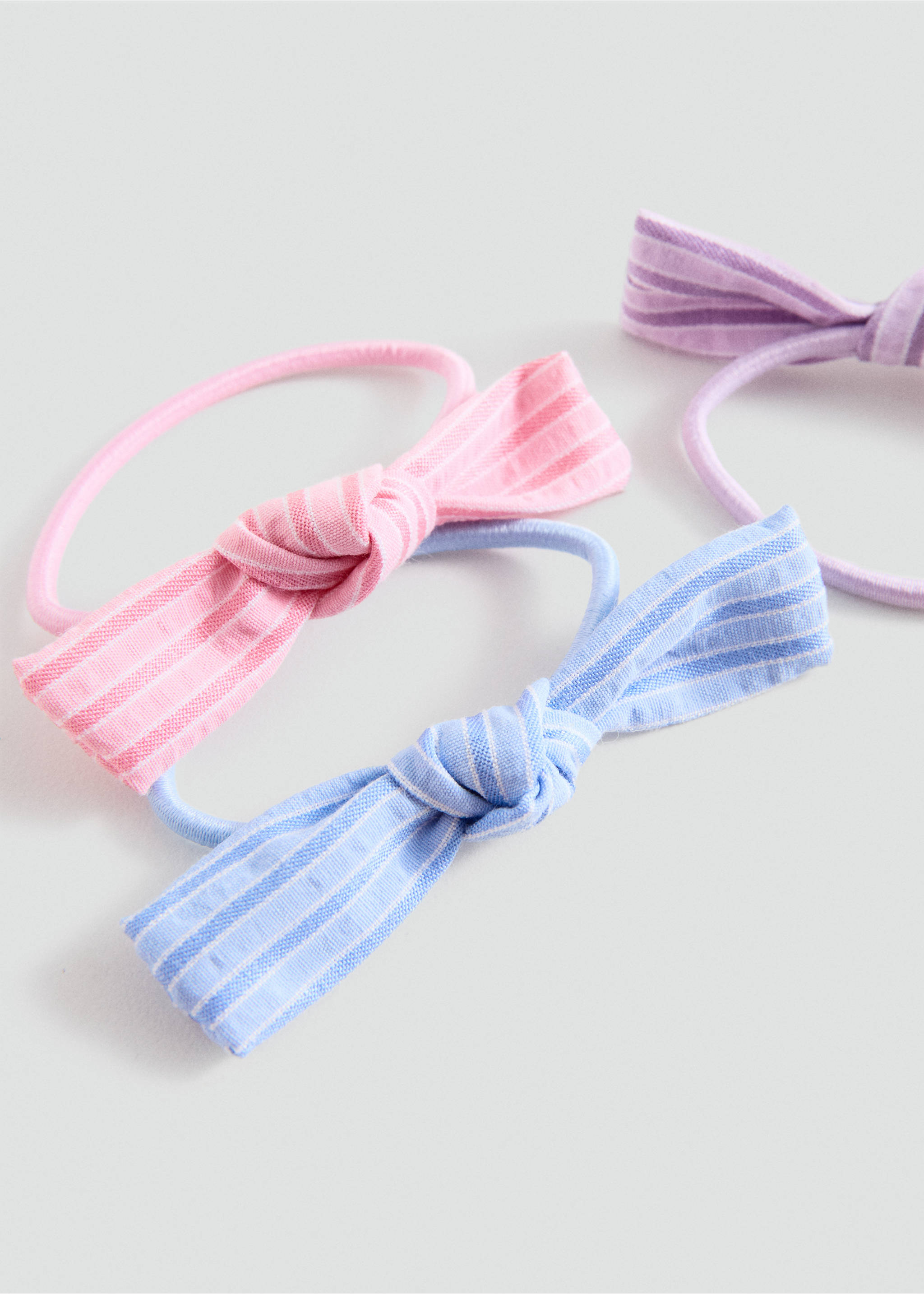 Pack 3 élastiques nœud - Plan moyen, Bleu ciel. Ref: 37031344-00.
