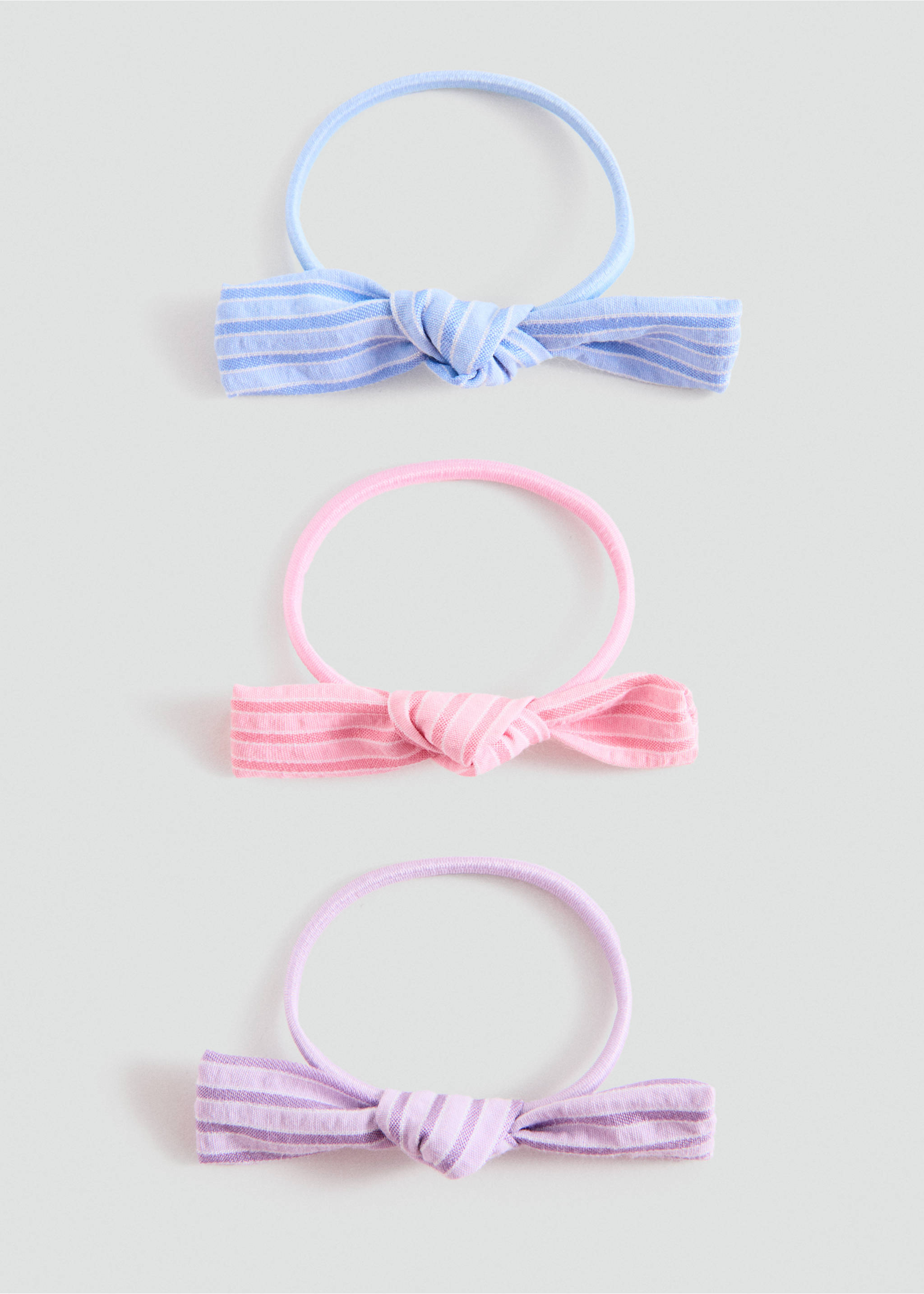 Bow hair ties 3 pack - Article without model, Sky Blue. Ref: 37031344-00.