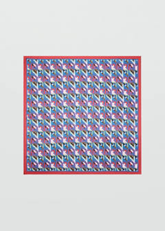 Geometric printed foulard — Blue 2