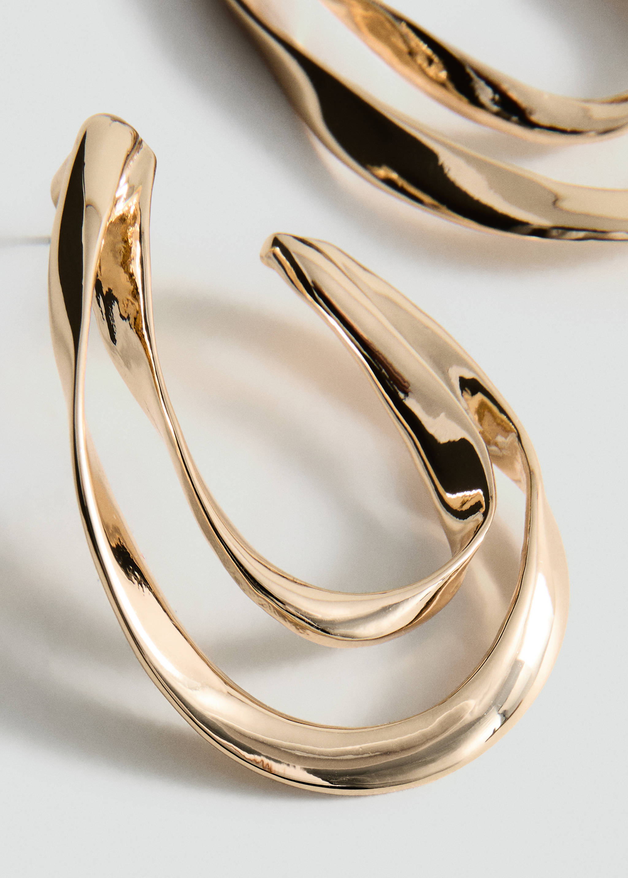 Irregular oval earrings - Medium plane