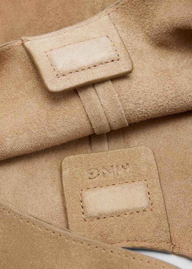 Small split leather bag — Medium Brown