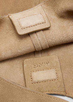 Small split leather bag — Medium Brown 4