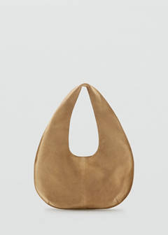 Small split leather bag — Medium Brown 6