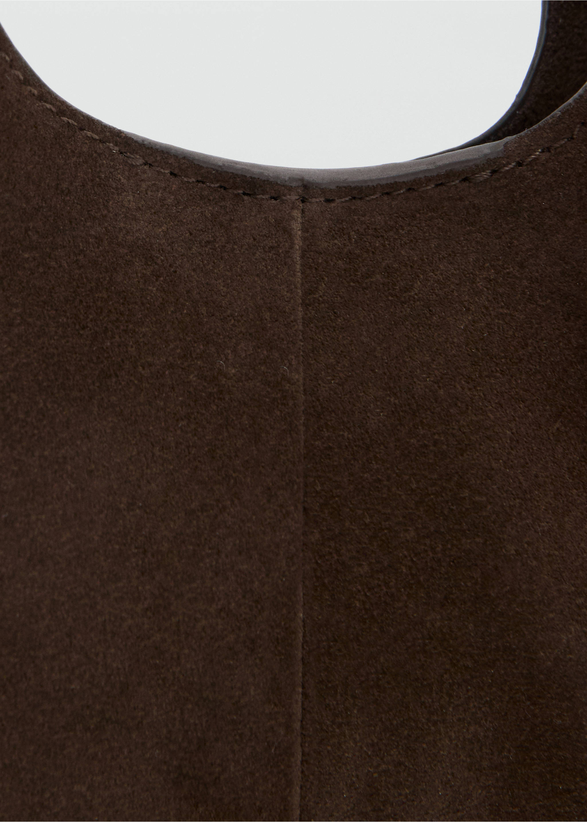 Petit sac en croûte de cuir - Détail de l'article 1, Chocolat. Ref: 37031350-00.