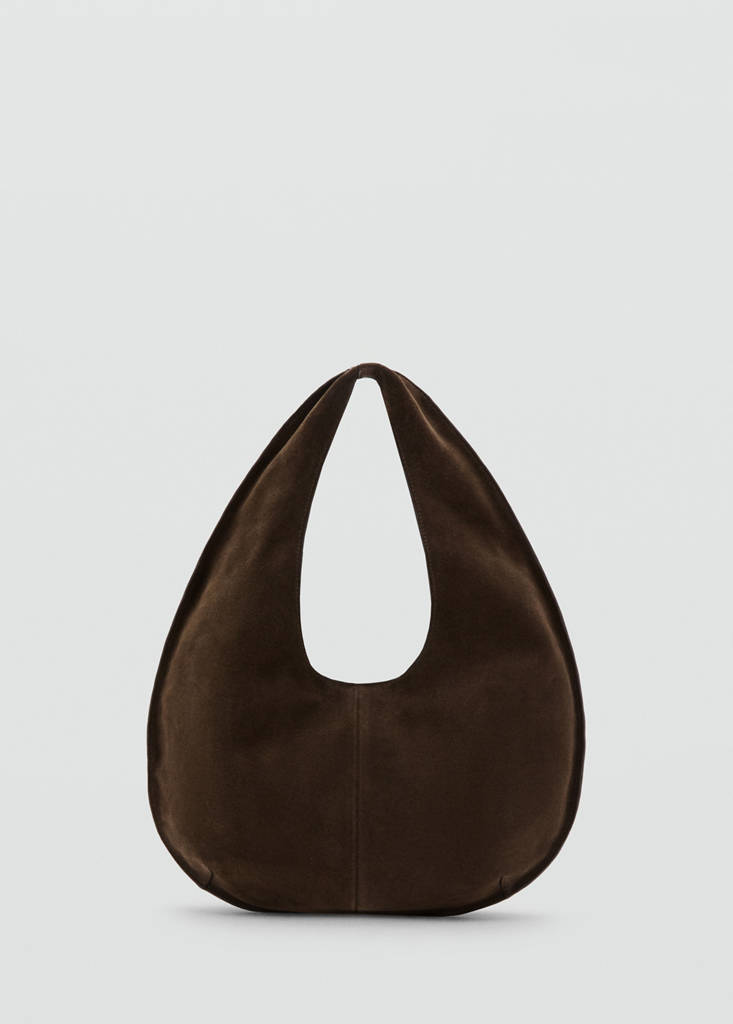 Small split leather bag — Chocolate