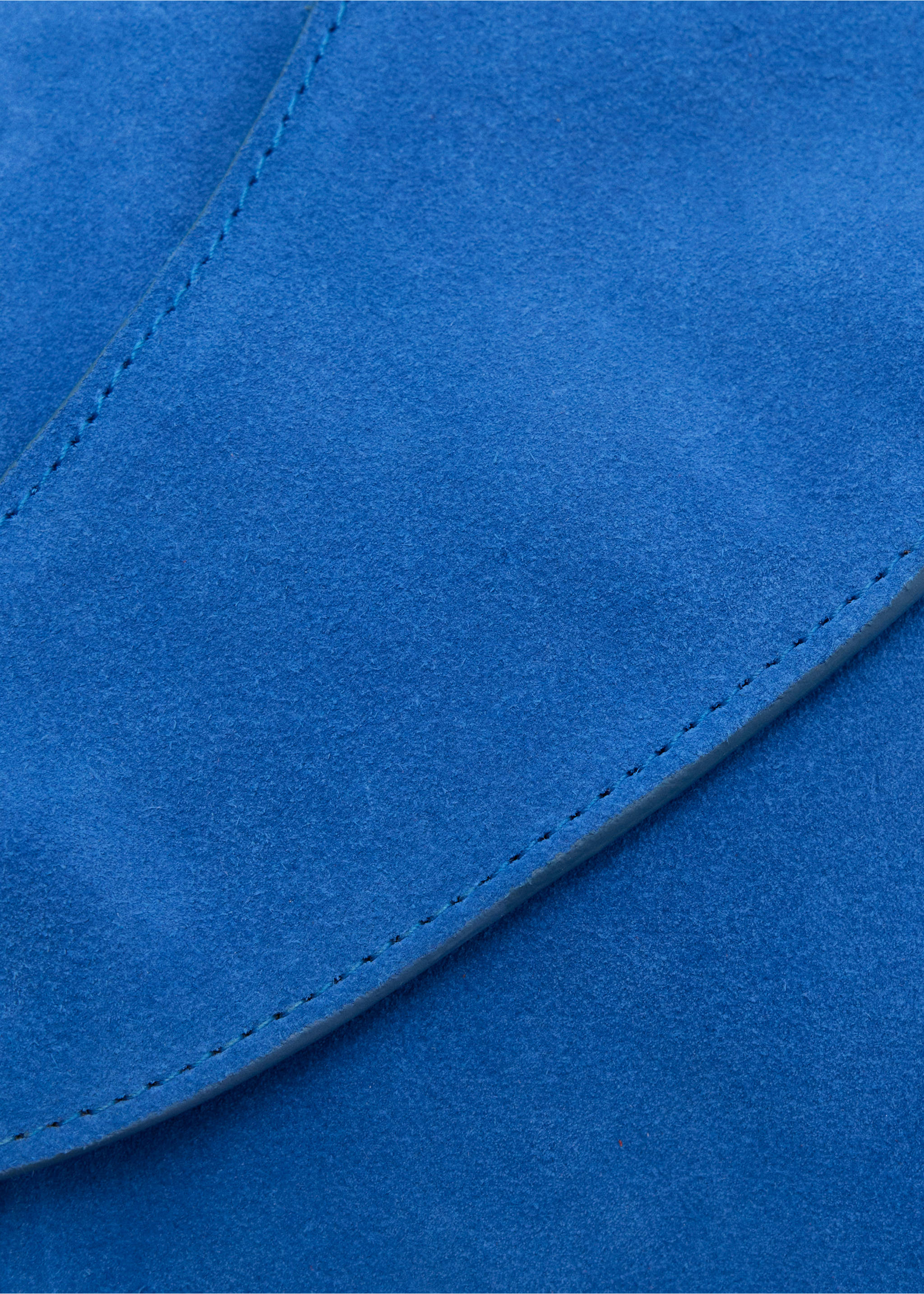 Small split leather bag - Details of the article 1, Vibrant blue. Ref: 37031350-00.
