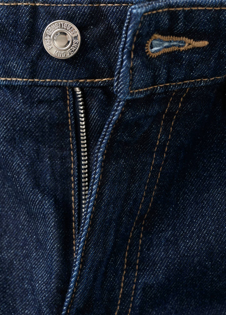 Straight-fit denim shorts — Open Blue