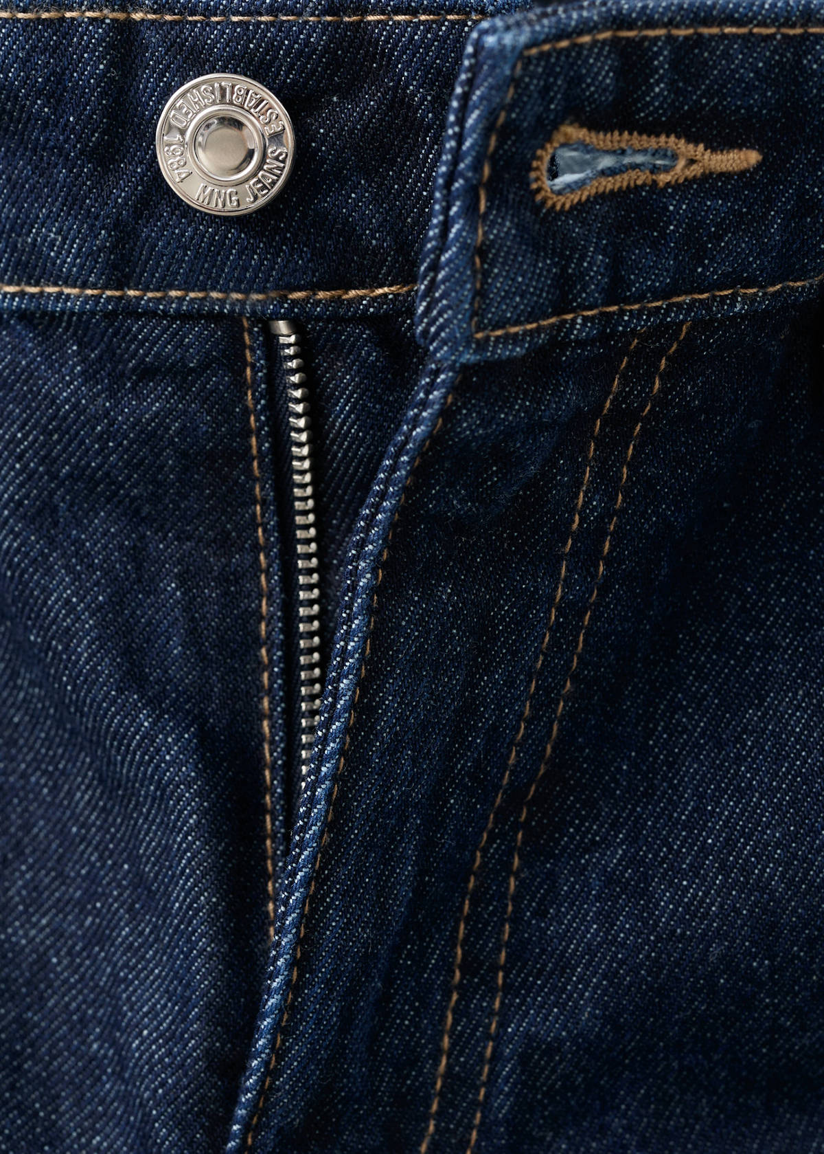 Straight-fit denim shorts — Open Blue