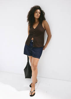 Straight-fit denim shorts — Open Blue 5