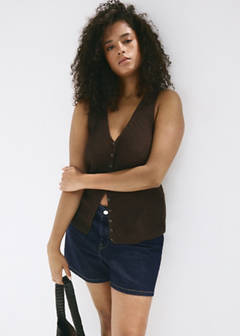 Straight-fit denim shorts — Open Blue 7