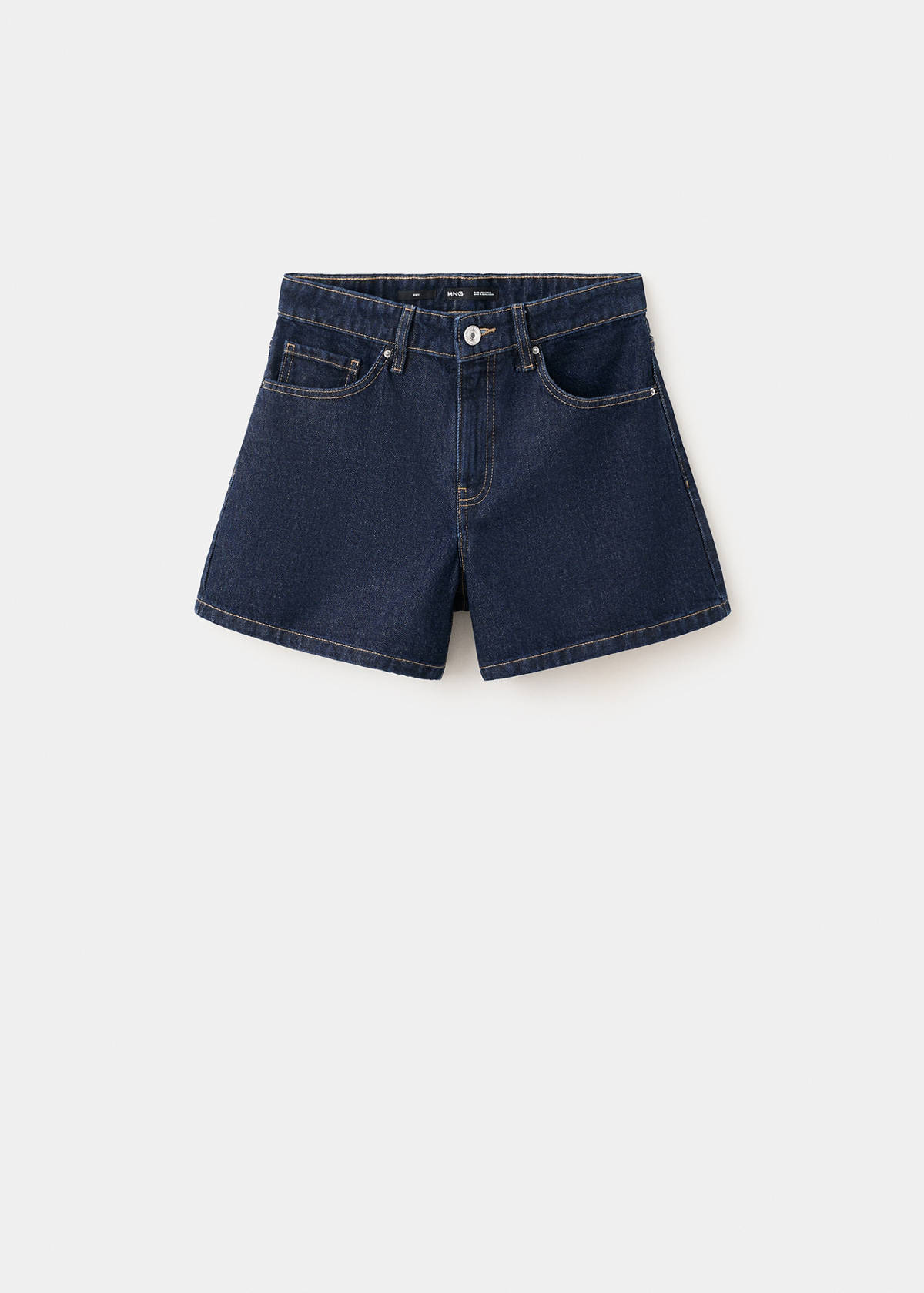 Straight-fit denim shorts — Open Blue