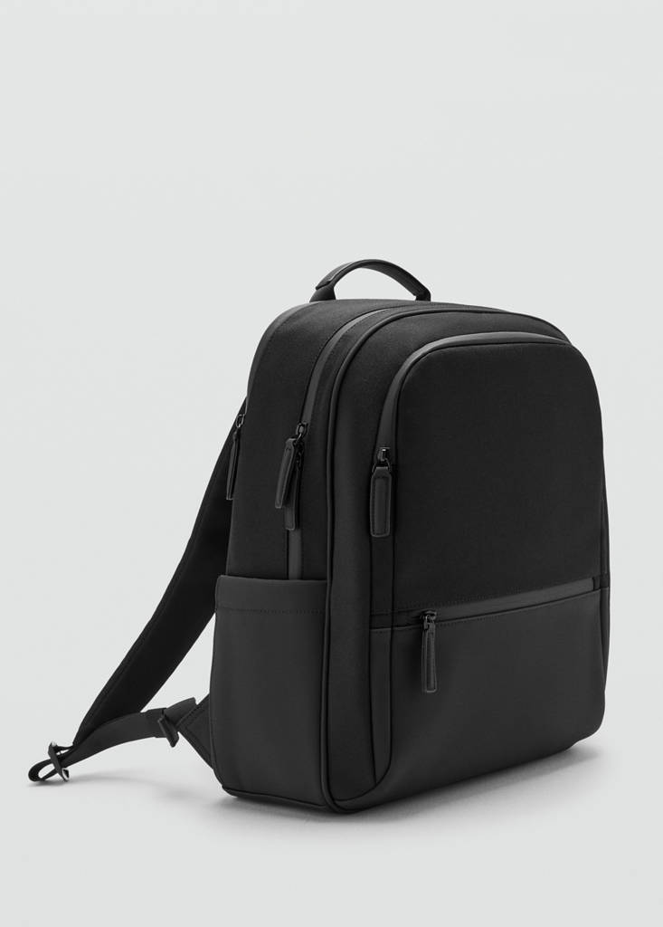 Multi-functional backpack with pockets — Black