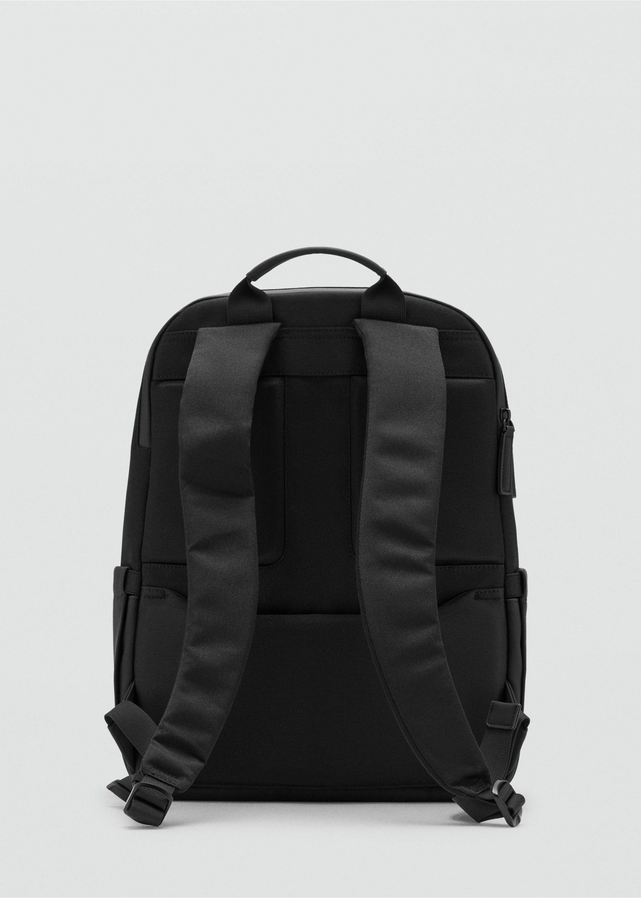Multi-functional backpack with pockets - Details of the article 3, Black. Ref: 37031355-00.