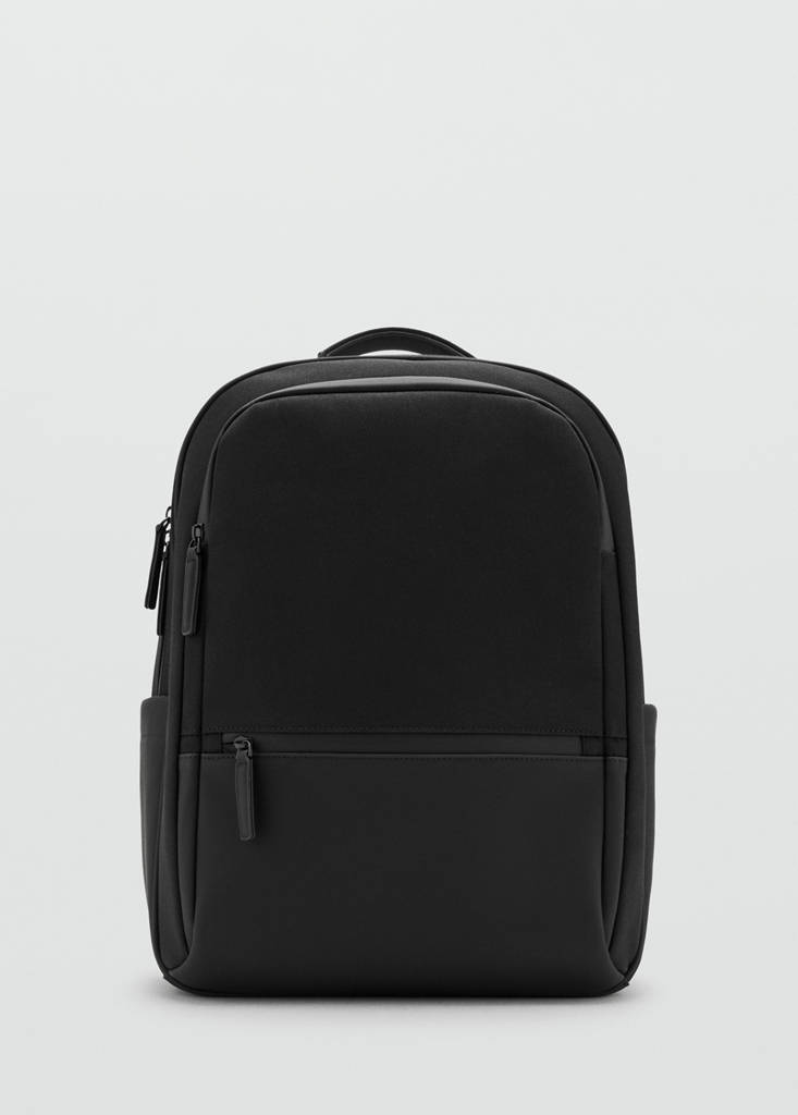 Multi-functional backpack with pockets — Black