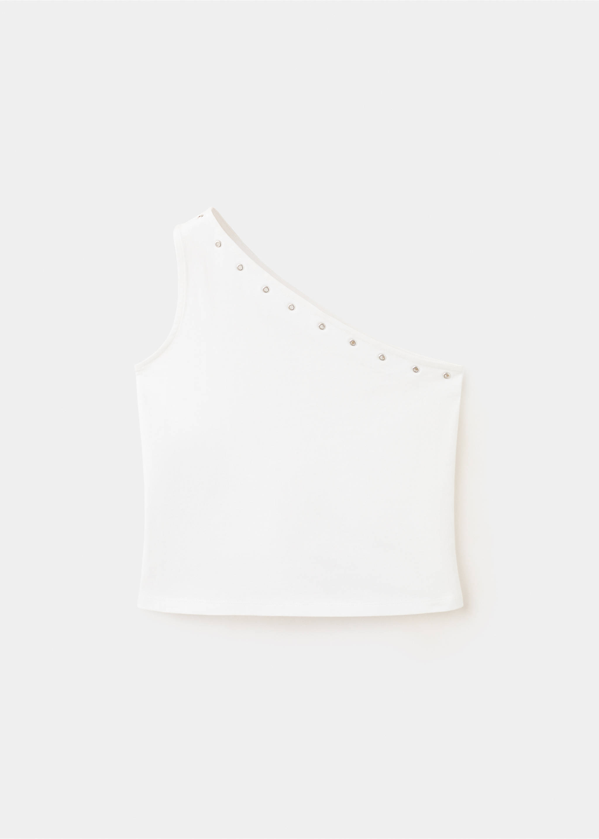Asymmetric eyelets top - Article without model, Off White. Ref: 37031356-00.