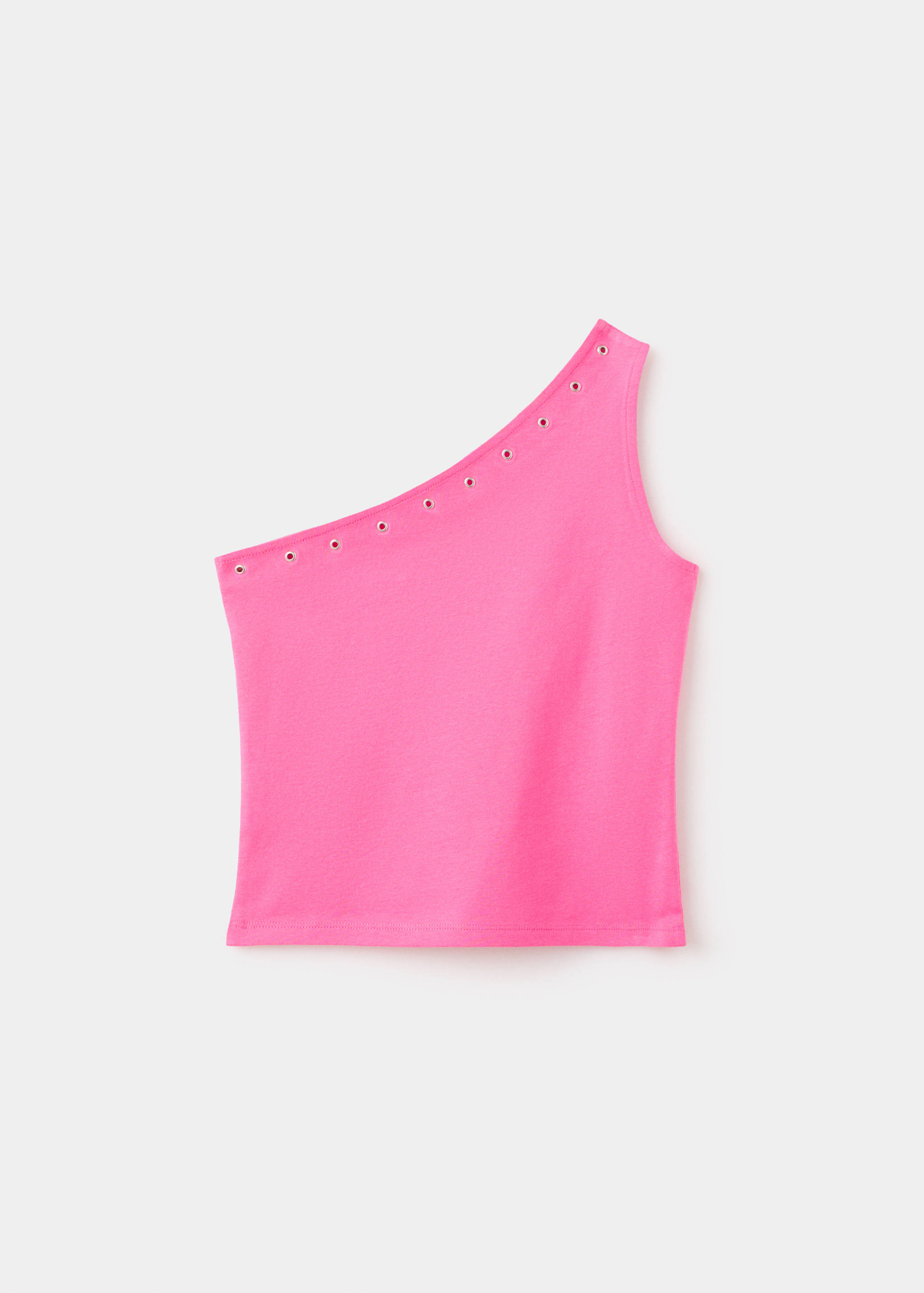 Asymmetric eyelets top - Reverse of the article
