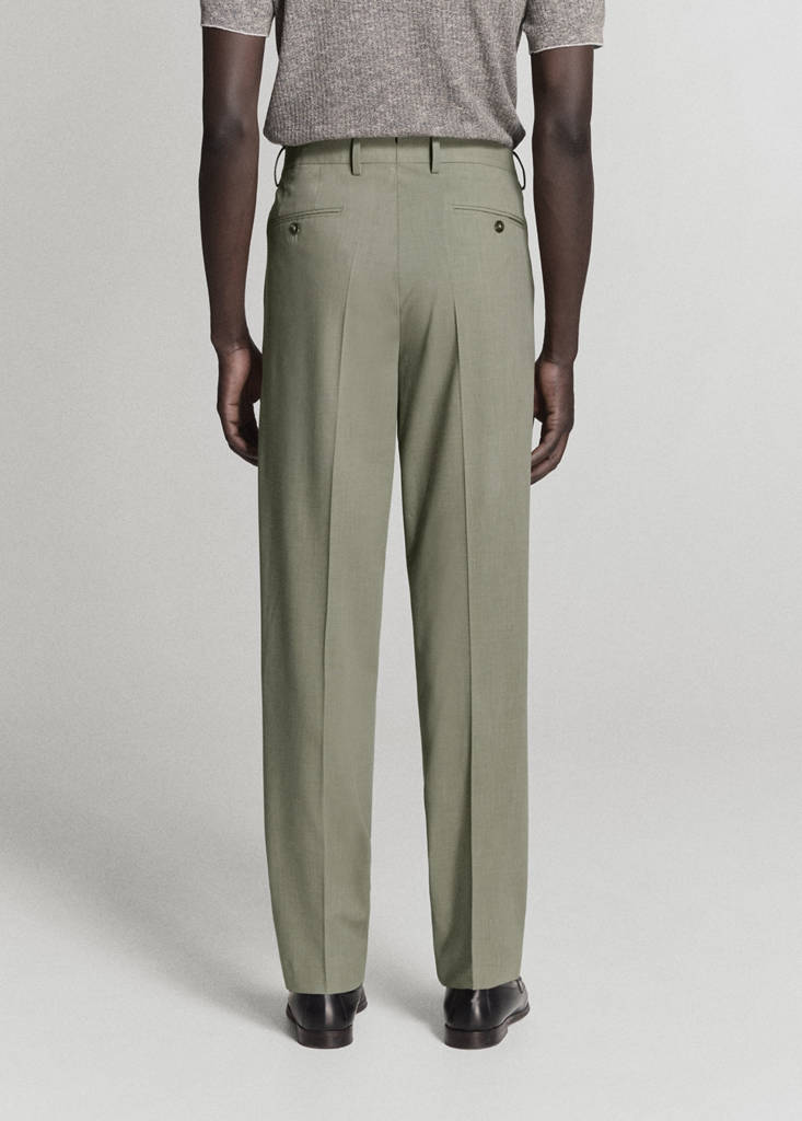 Milan slim-fit suit trousers — Green