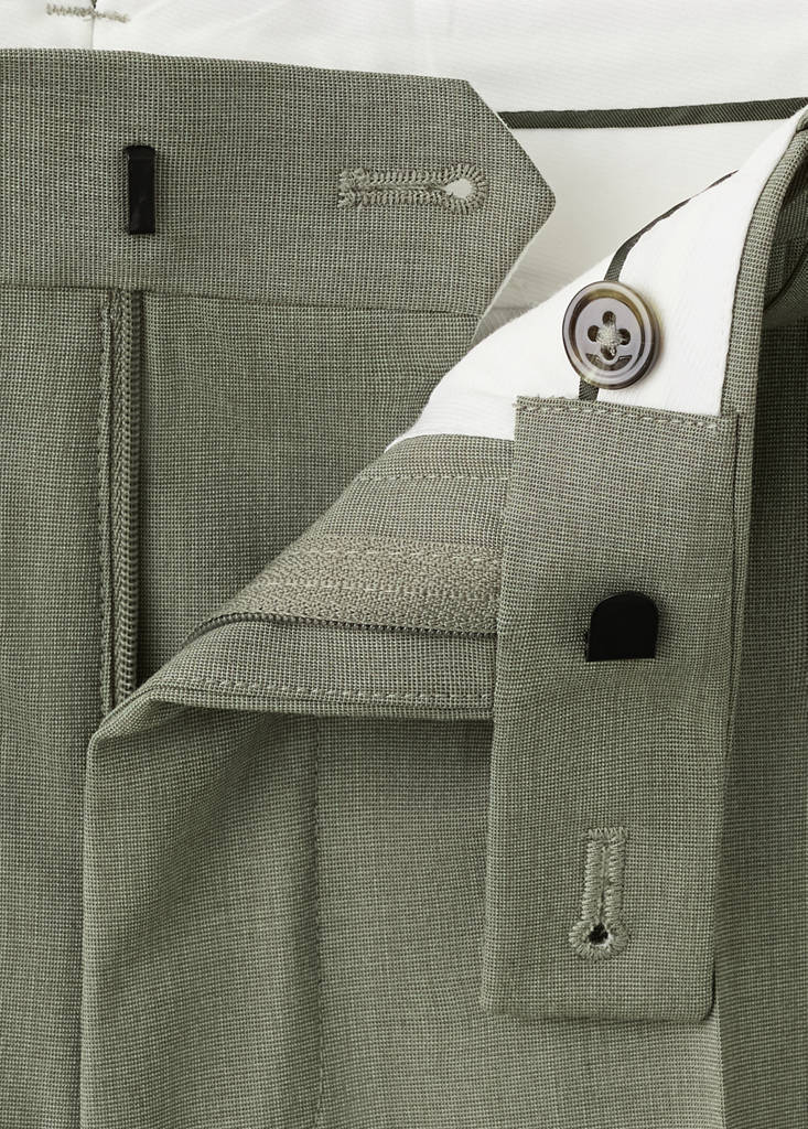 Milan slim-fit suit trousers — Green