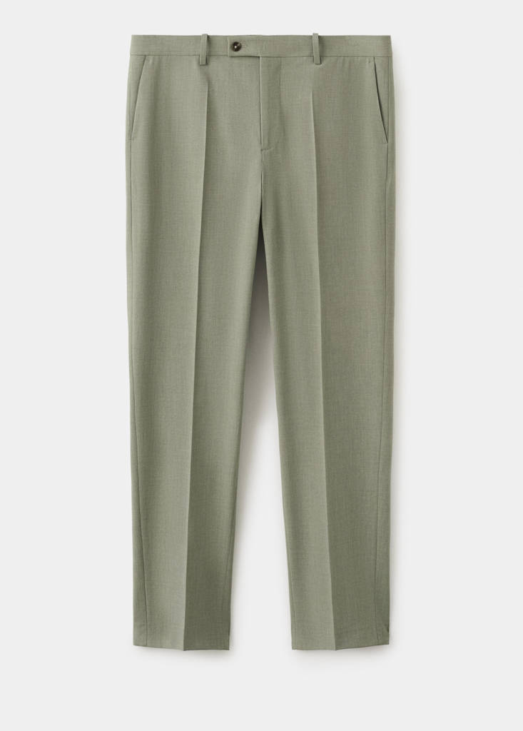 Milan slim-fit suit trousers — Green